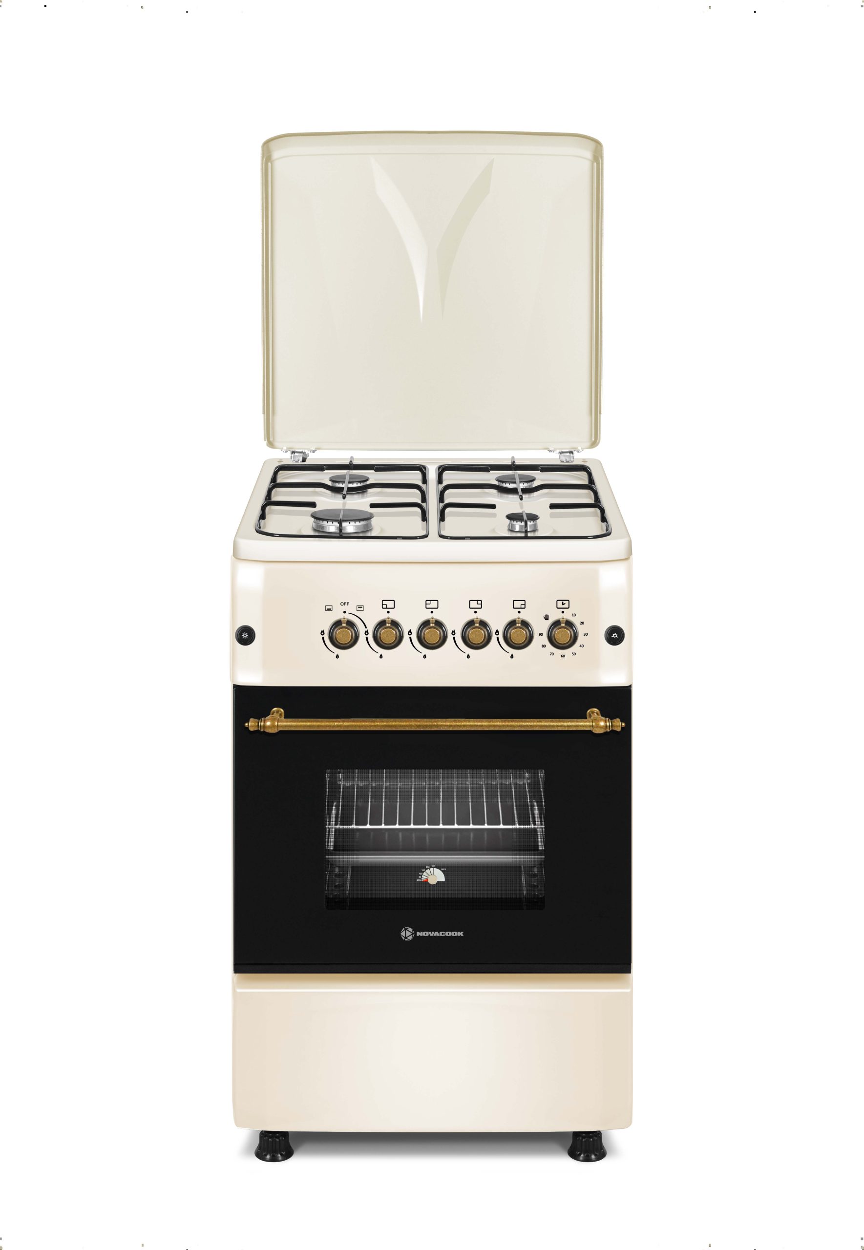 NOVACOOK gáz-gáz Retro tűzhely 50 x 60 cm